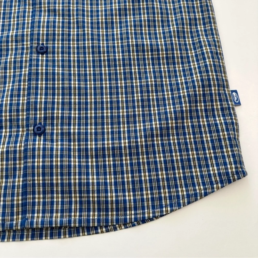 Quicksilver Shirt Casual Short Sleeve Plaid Button Up Saturn NWT Boy Size Medium